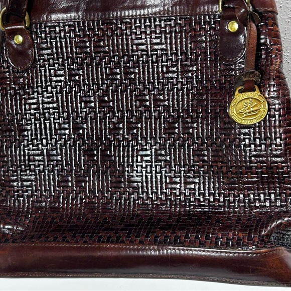 Brahmin Vintage Dark Brown Woven Leather Shoulder Bag - Picture 3 of 16